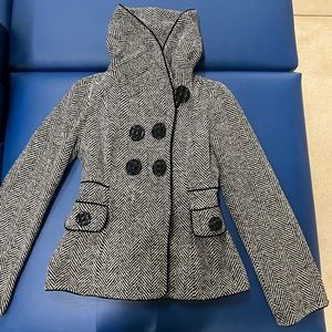 Black and white coat